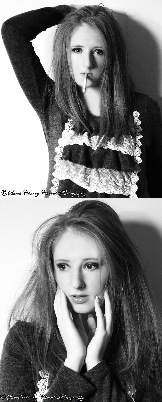Female model photo shoot of Sweet Cherry Cherub and Kat Boast in London