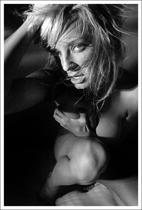Female model photo shoot of Amy Al Haubrich in My guest bedroom