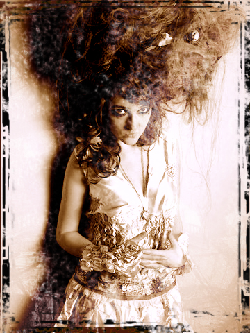 Female model photo shoot of Lana Guerra and IVY BABY by Lana Guerra Photos in Portland Oregon with model Ivy Slime  (photo manipulations - Cindy Hepler ), wardrobe styled by Crude Things