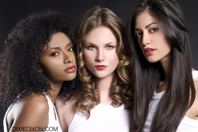 Female model photo shoot of Brooke Laurine, Austen B and AmberModelGirl by DIXIE DIXON, hair styled by Ken Sierra