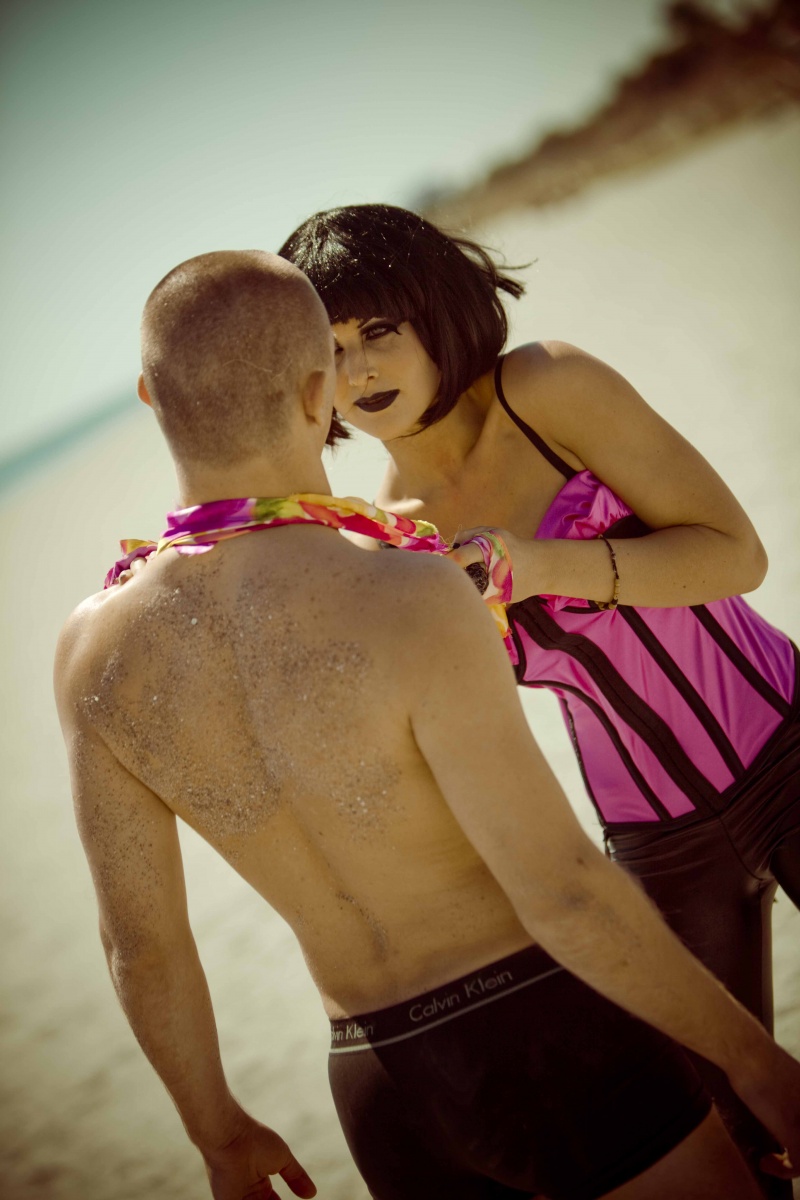 Male and Female model photo shoot of LESter C and Cherub Sanson in John U Lloyd Park Dania Beach, FL 