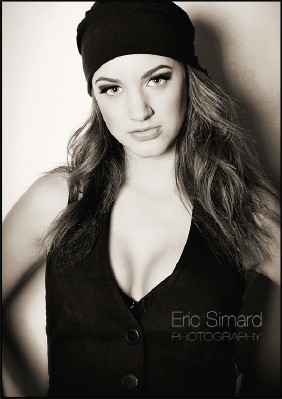 Female model photo shoot of Nicole Sweezey and Tina Olivia by Eric Simard in @ Erics, makeup by Melissa Craven 