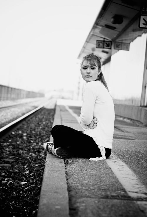 Female model photo shoot of Chelsea-Sarah by Ted Belton Photography in Oakville GO Station 