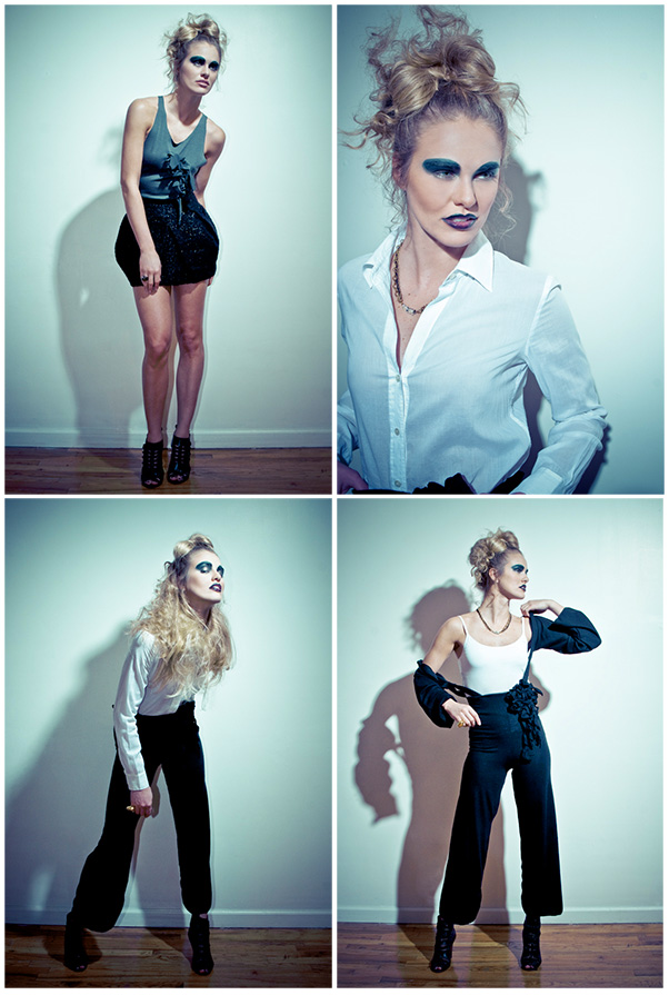 Female model photo shoot of Gemma Fleming in New York, hair styled by Deadbeat David, clothing designed by romih