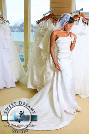 Female model photo shoot of Angel McCoy in Moni's Bridal Boutique- Manassas, VA