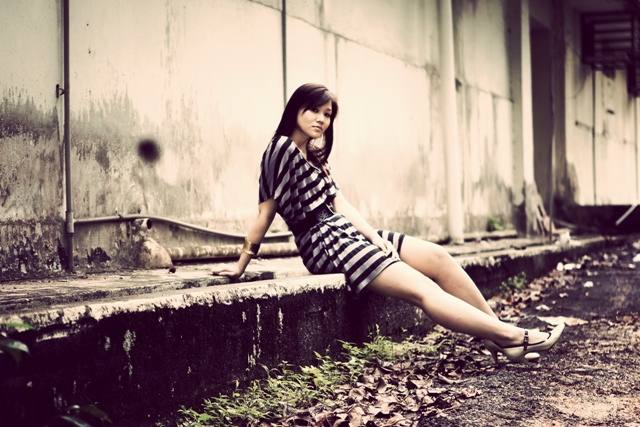 Female model photo shoot of sharontay by Roger Chua