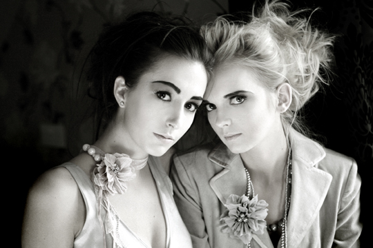 Female model photo shoot of Jade Denham and Sarah Palmer, makeup by Chloe McCall