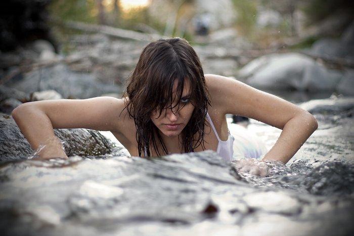 Female model photo shoot of Vanessa Crow in Mt. Baldy Creek, CA
