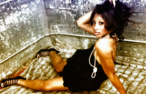 Female model photo shoot of jane skyler in mattress loft