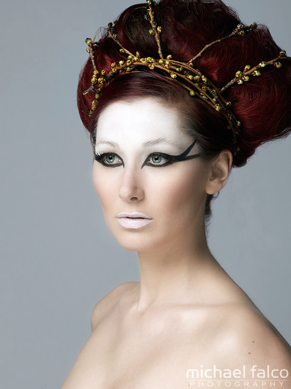 Female model photo shoot of Sable Lee Makeup hair and Kah-Rren Novella by falco