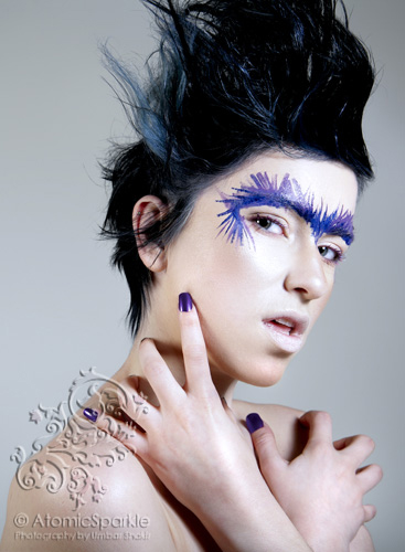 Female model photo shoot of T i n a E by Atomik Photography - Umbar Shakir in London, makeup by Angela Holthuis