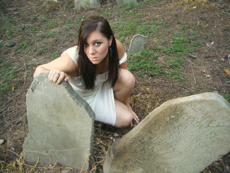 Female model photo shoot of Melissa_Jean in Graveyard. New York State