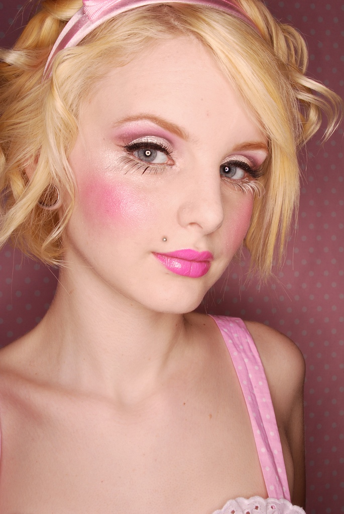 Female model photo shoot of Katie Ka-Boom by EnJen Photography, makeup by Elizabeth Tolley