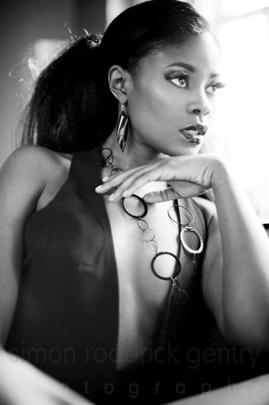 Female model photo shoot of Carladyan by simongentry, hair styled by Brandy Stokes, makeup by Makeup By Darcie