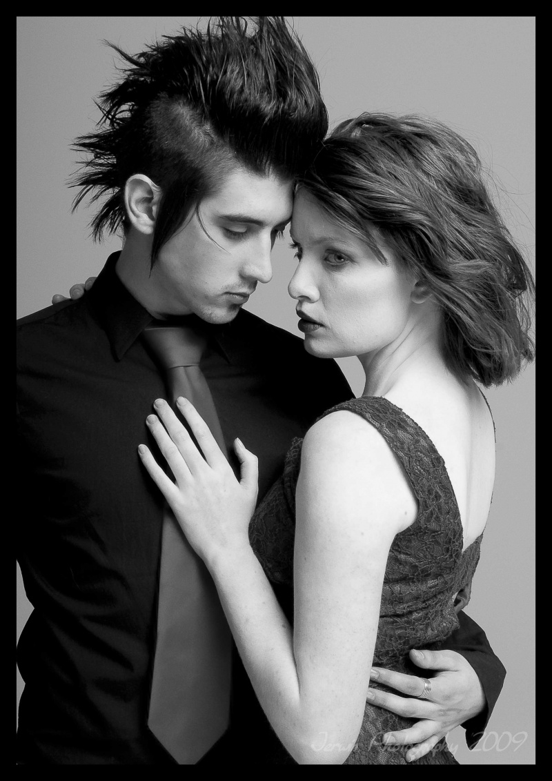 Male and Female model photo shoot of Jerwin Oxales and Halohid in Aperature Studios