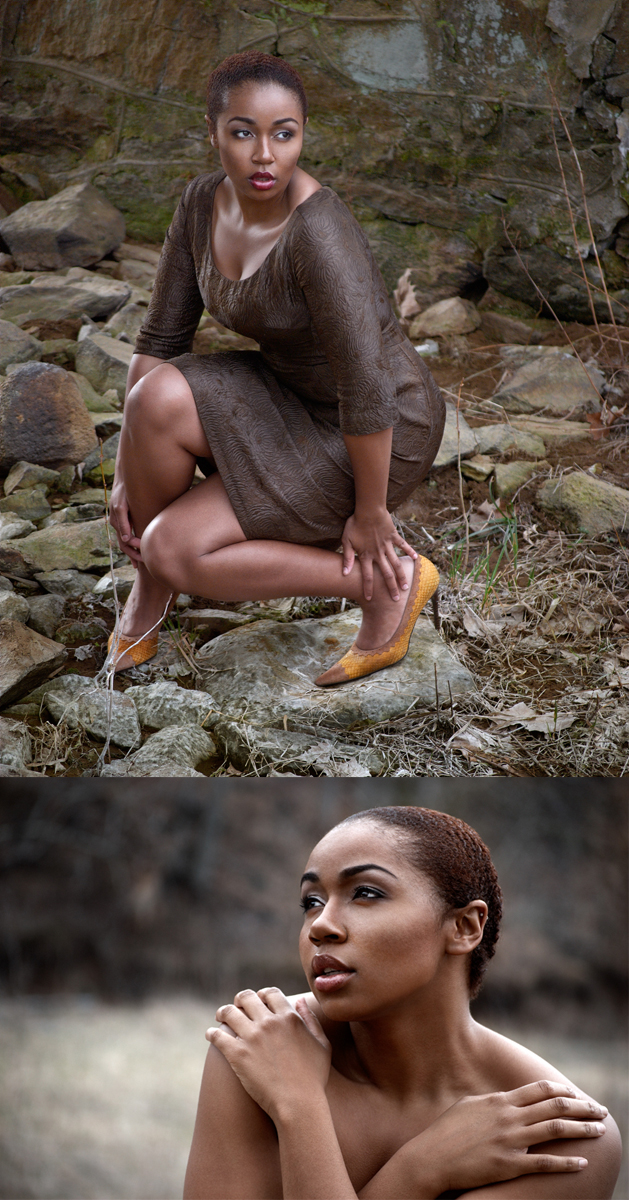 Female model photo shoot of Danii K by Jess Bowen in VA, makeup by Dewaynia W