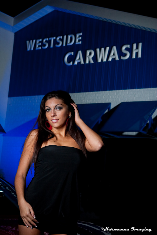 Male and Female model photo shoot of Hermance Imaging LLC and Andrea M Alvarez in Westside Carwash Dover DE