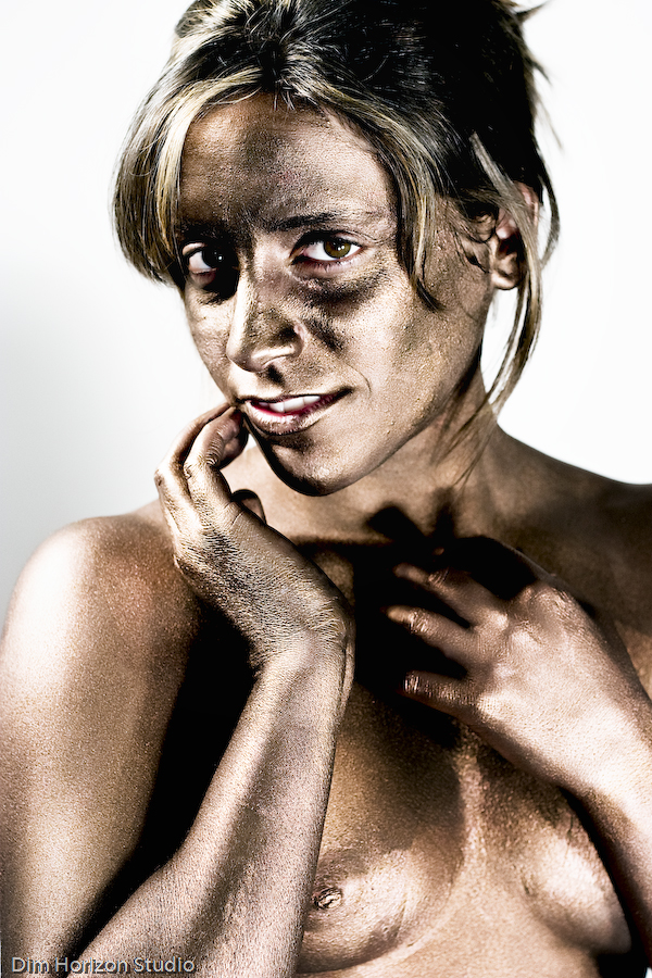 Male and Female model photo shoot of invisible galleries and Marta Gumi Barno by Dim Horizon Studio