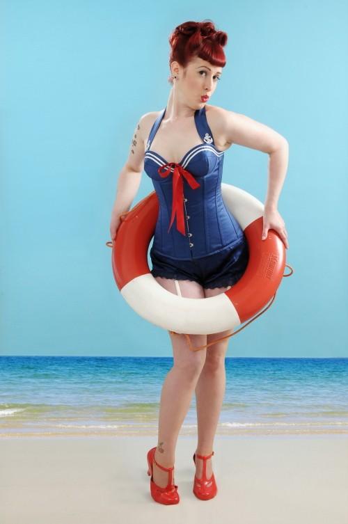 Female model photo shoot of Boobie Trap corsets and Sailor_Cherry