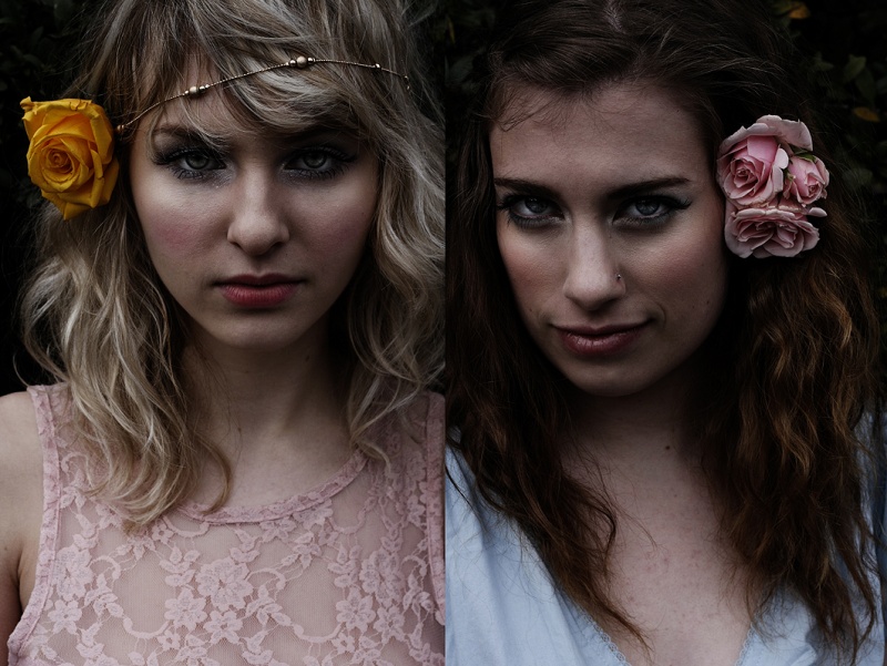 Female model photo shoot of Erin La Rue and M A R I Y A in Seattle, makeup by Angel Dorr