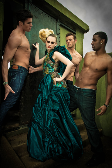 Female and Male model photo shoot of Nina Frazier Hansen, Riley Pearce, Raheem, Jymme and John McCallen in Marin, Ca, hair styled by K D Nguyen, wardrobe styled by Sheng Moua, makeup by Lauren Warner, clothing designed by Cory Couture