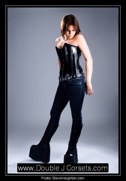Female model photo shoot of Double J Corsets by Steve Houghton in Peterborough, Ontario
