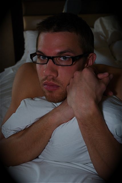 Male model photo shoot of STUDIO ANTON RUSS in Las Vegas hotel bed
