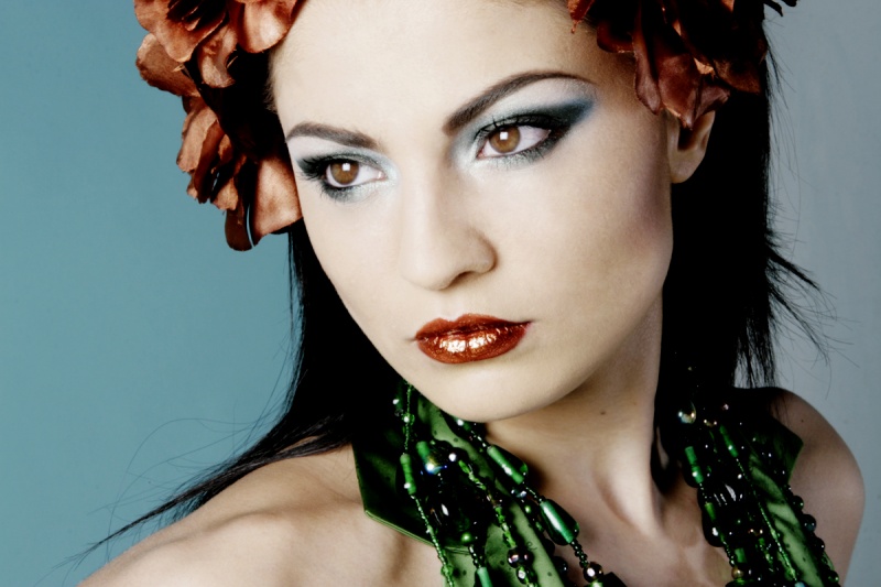Female model photo shoot of irynuca4u by Viktoria Panik, makeup by OKSANA_MakeUp