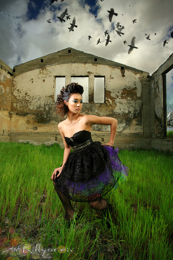 Female model photo shoot of rebecca ybarra intl and Kyuri by Zim Killgore in Temecula,CA, hair styled by James lane