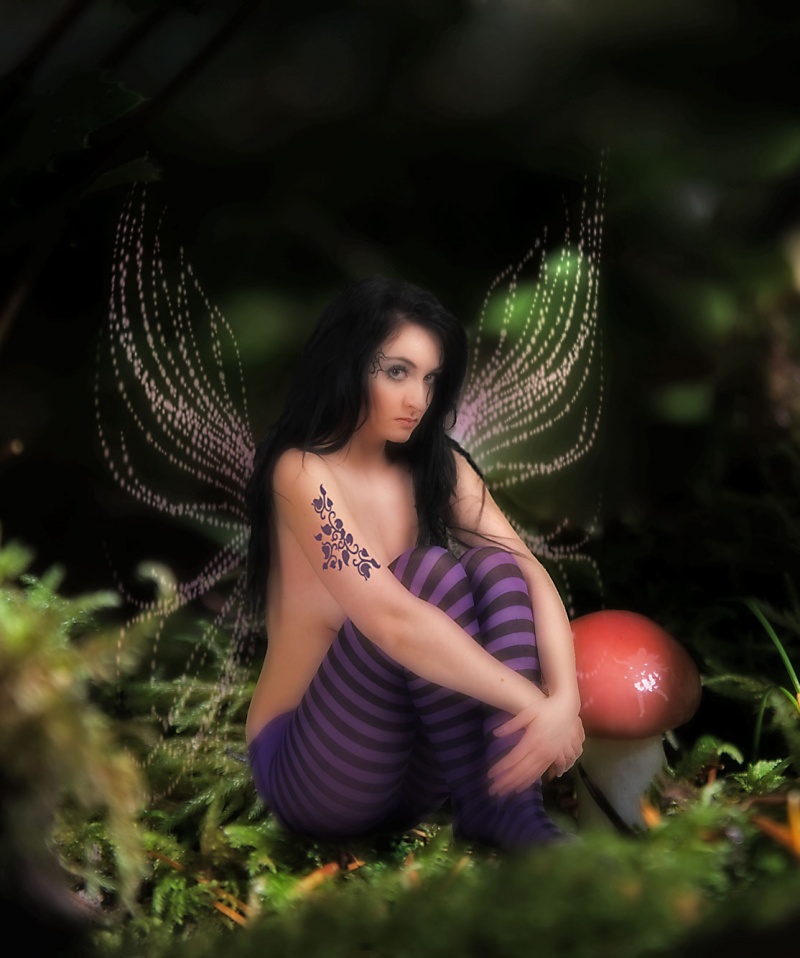 Female model photo shoot of Snow Faerie by nwprophoto, makeup by Sabrina Cayne 