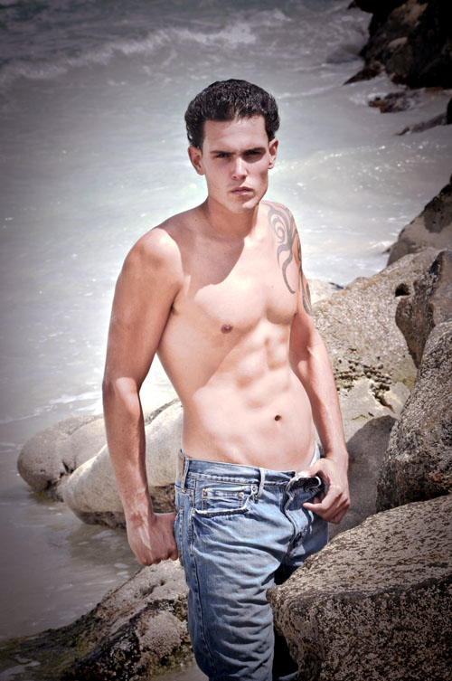 Male model photo shoot of Junior Castro in Nikki Beach Miami