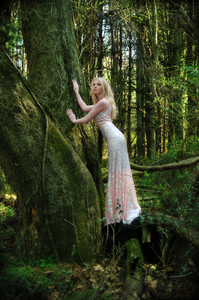 Female model photo shoot of Sandra Miller of TMP and Ariel Fairy in Woods