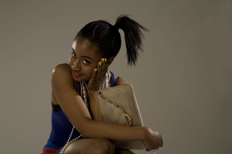 Female model photo shoot of Taiwo Olanipekun in L-MAG.