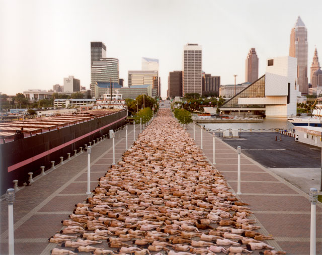 Male model photo shoot of Eric as Photo Object by Spencer Tunick in Cleveland, Ohio