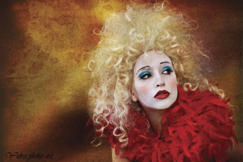 Female model photo shoot of Yuka Photo Art and Krampus, makeup by Anna Malskaya