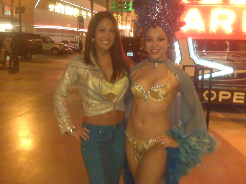 Female model photo shoot of Jeannie Duffy in Fremont Street and Palms Casino