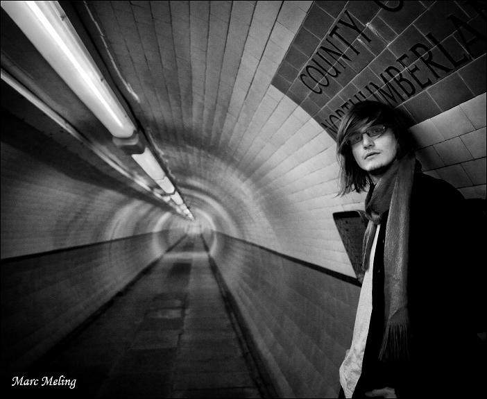 Male model photo shoot of Lucian Faun by Marc Melling in Tyne Pedestrian Tunnel