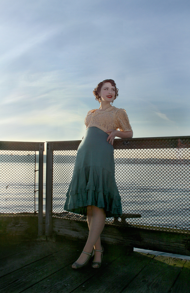 Female model photo shoot of Dana Meade in Seattle Docks 