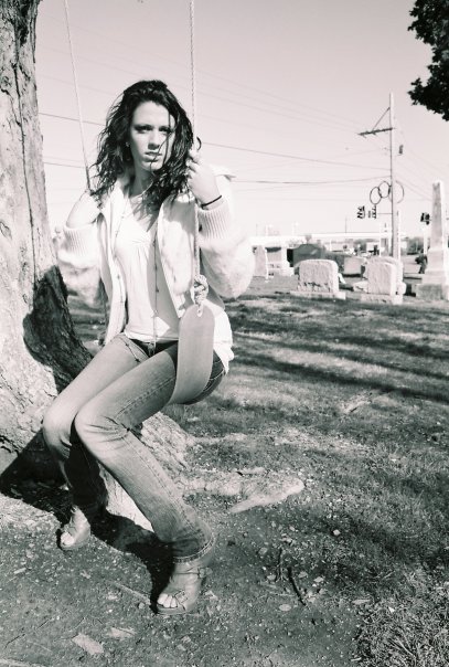 Female model photo shoot of a d e l a i d e in feefee graveyard