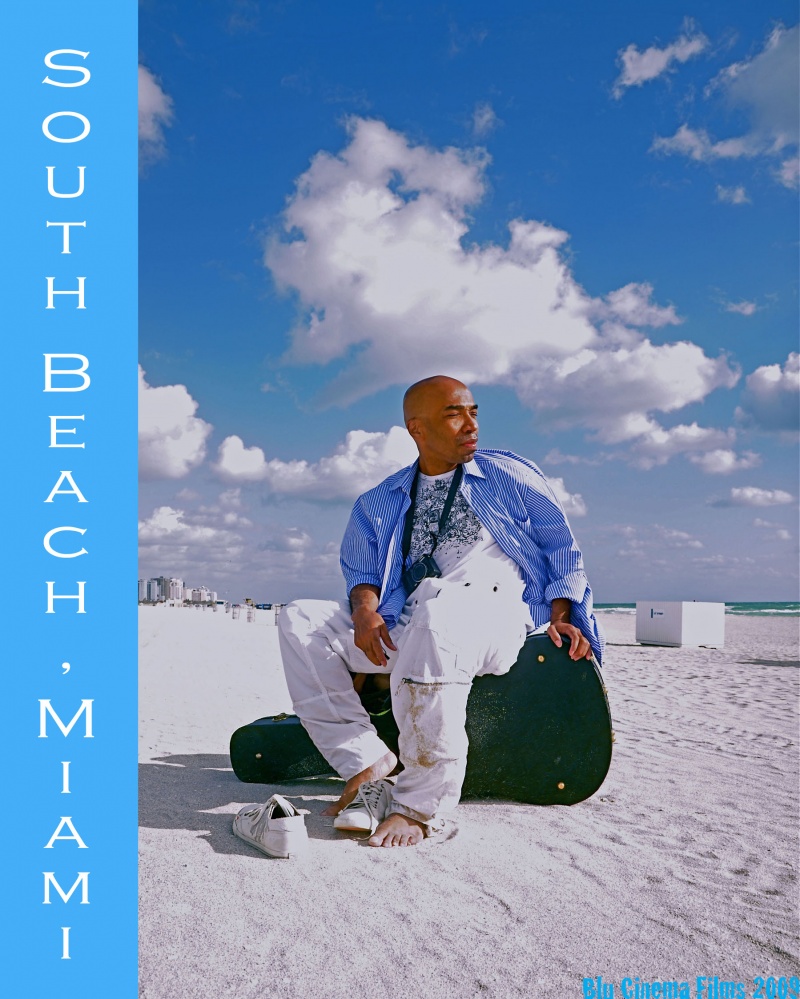 Male model photo shoot of Blu Cinema Films in South Beach Miami
