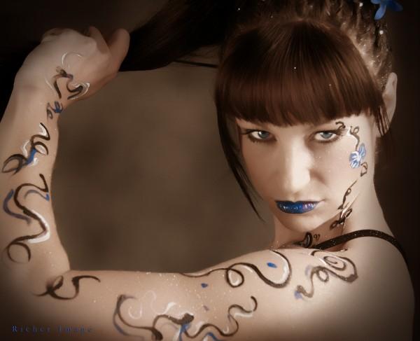 Female model photo shoot of CreativeCotis MUA in marquette mi