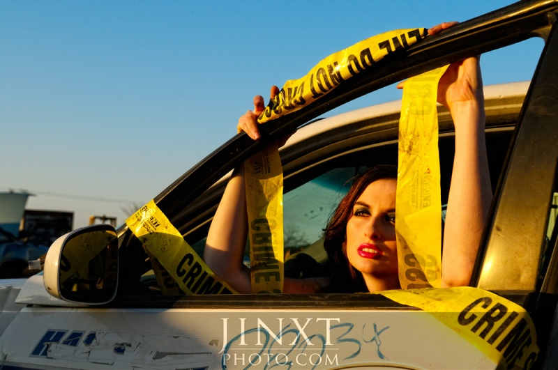 Male and Female model photo shoot of Jinxt Photo and Julia Gabrielov in Ross Auto Parts | Hampton, VA