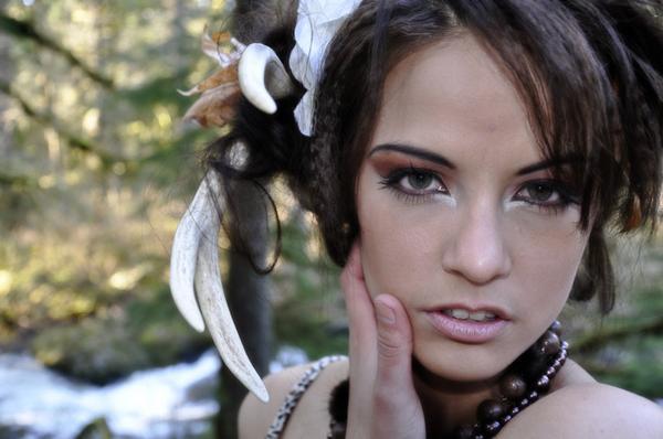 Female model photo shoot of Sable Jean by Classic Rock Photos in Silver Falls, Oregon, makeup by Sabrina Cayne 