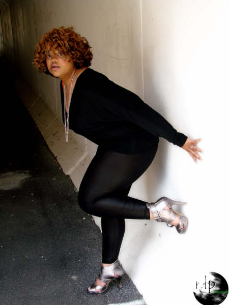 Female model photo shoot of Ms Cream Of the Crop  by r L a m a r  in In a tunnel in Ohio