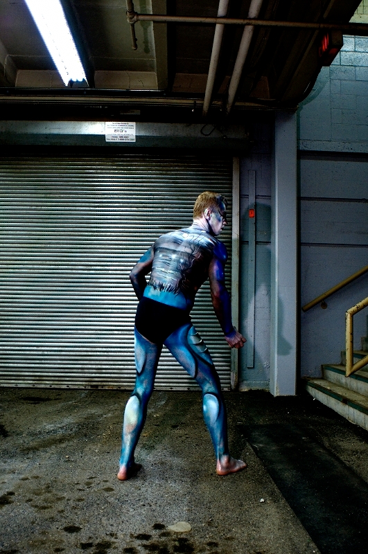 Male model photo shoot of Andrew6000 by Trevor Alan Yee, body painted by Gaelle Mouster