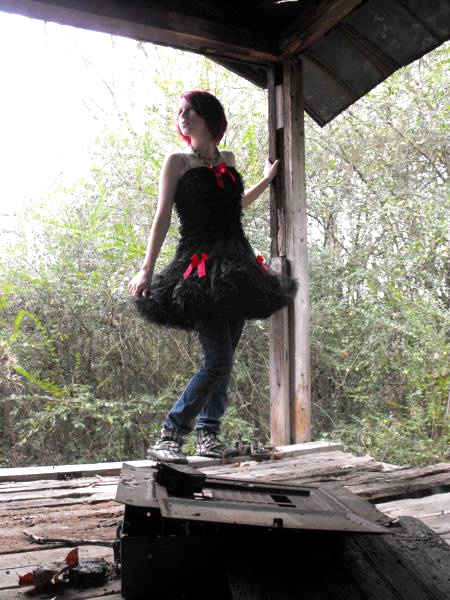 Female model photo shoot of Per Diem Photography in Abandoned House