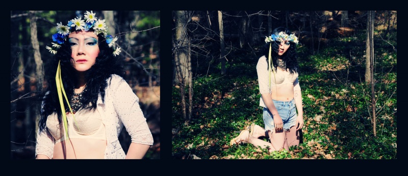 Female model photo shoot of NCfield Beauty Mark in Wooded