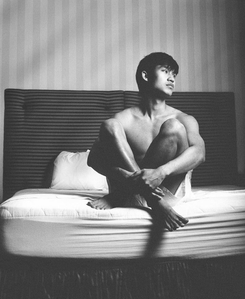 Male model photo shoot of Aviel Tan by William D Walsh in Hotel Executive Vintage Court, San Francisco