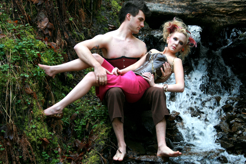 Male and Female model photo shoot of Jazer, Daniel Richter and Miss Lyndsie in Silver Falls, Oregon