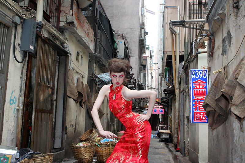 Female model photo shoot of Saffron G in Hong Kong, Mongkok